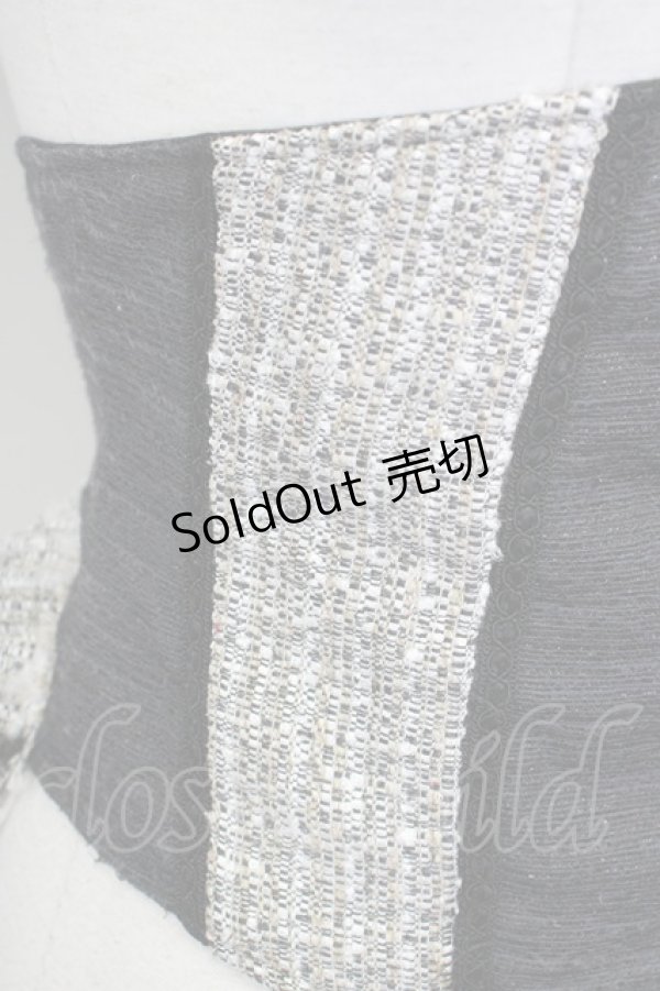 画像5: alice auaa / ツイードフリルショートコルセット 3 ブラック T-25-09-12-002-AA-TO-SA-ZI (5)