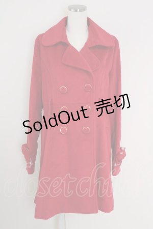 画像: DearMyLove / ダブルボタンコート  赤 T-25-09-14-019-EL-CO-SA-ZI