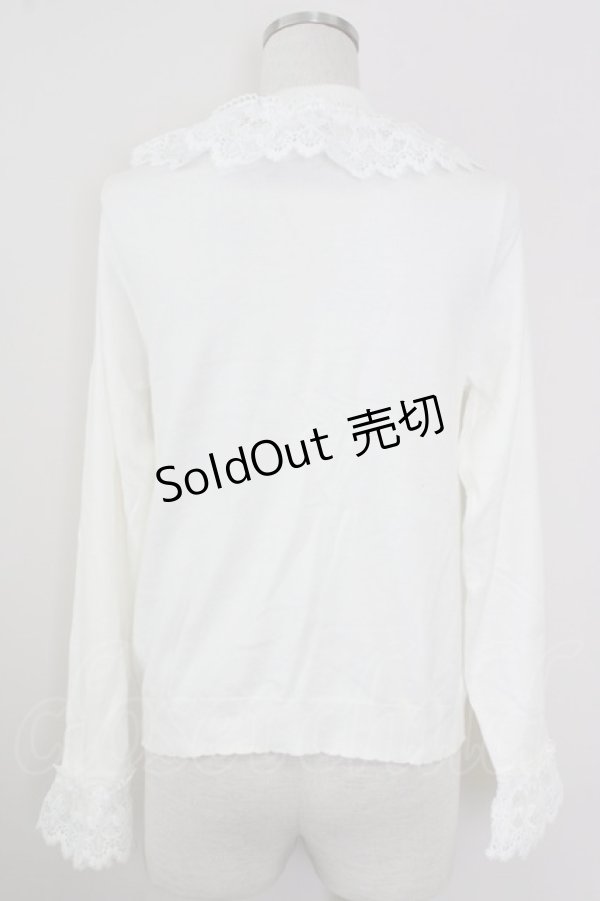 画像2: axes femme kawaii / レーシーフリルニットプル M 白 T-25-09-14-001-AX-TO-SA-ZI (2)