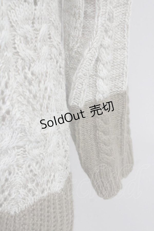 画像6: axes femme / グラデーションニットワンピース  アイボリーＸブラウン T-25-09-14-007-AX-OP-SA-ZI (6)