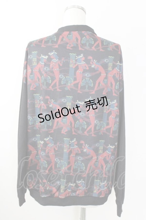 画像2: Drug Honey / エジプト柄カーディガン  黒Ｘブラウン T-25-09-14-009-PU-TO-SA-ZI (2)