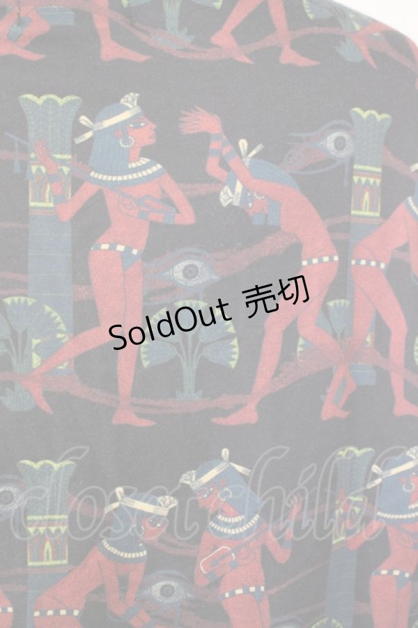 画像3: Drug Honey / エジプト柄カーディガン  黒Ｘブラウン T-25-09-14-009-PU-TO-SA-ZI (3)