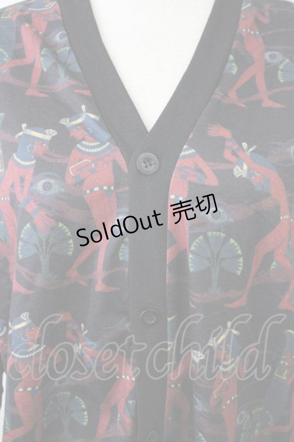 画像4: Drug Honey / エジプト柄カーディガン  黒Ｘブラウン T-25-09-14-009-PU-TO-SA-ZI (4)