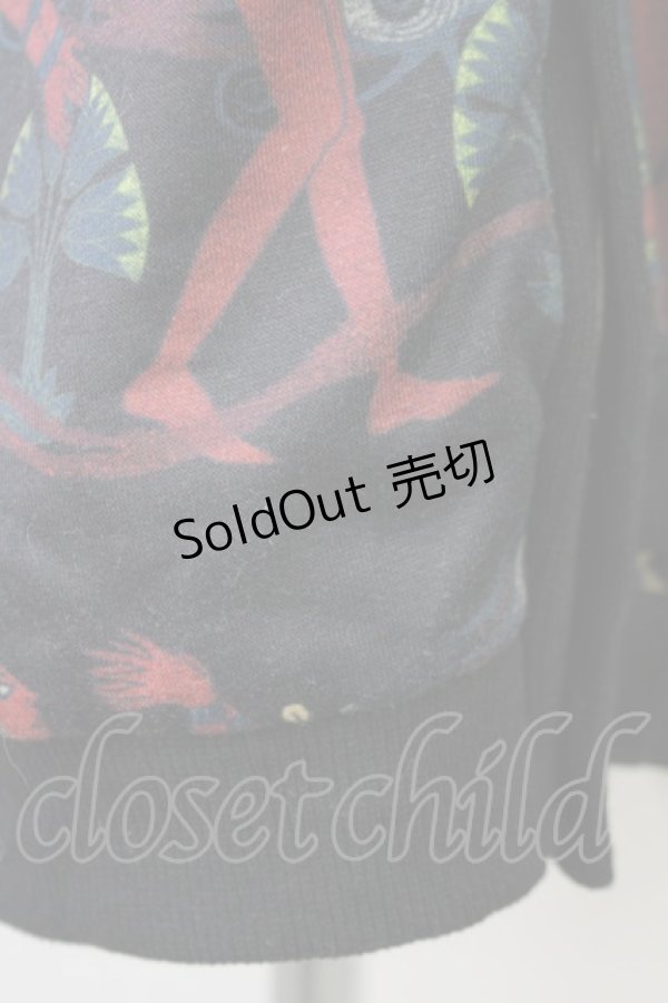 画像5: Drug Honey / エジプト柄カーディガン  黒Ｘブラウン T-25-09-14-009-PU-TO-SA-ZI (5)