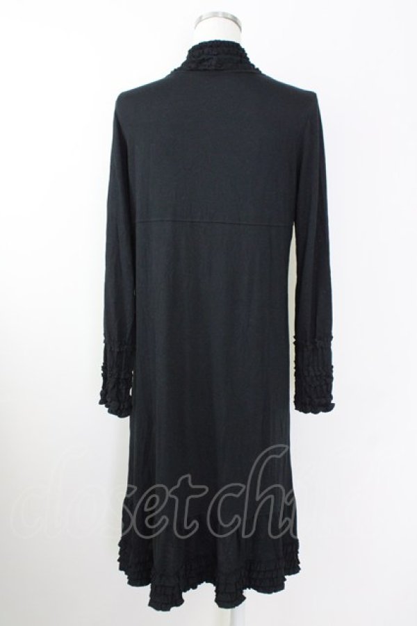 画像2: PINK HOUSE / フリルハイネックワンピース  ブラック T-25-09-14-010-LO-OP-SA-ZI (2)