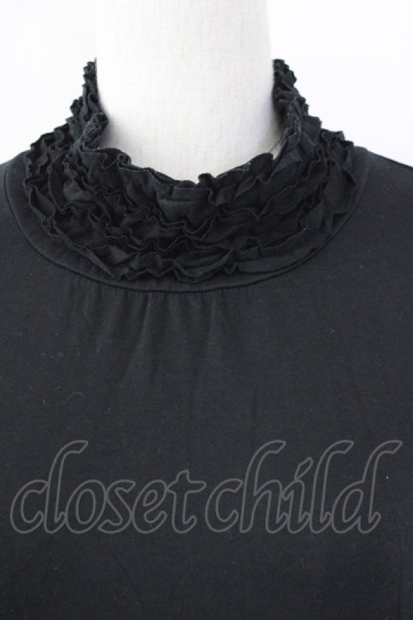 画像4: PINK HOUSE / フリルハイネックワンピース  ブラック T-25-09-14-010-LO-OP-SA-ZI (4)