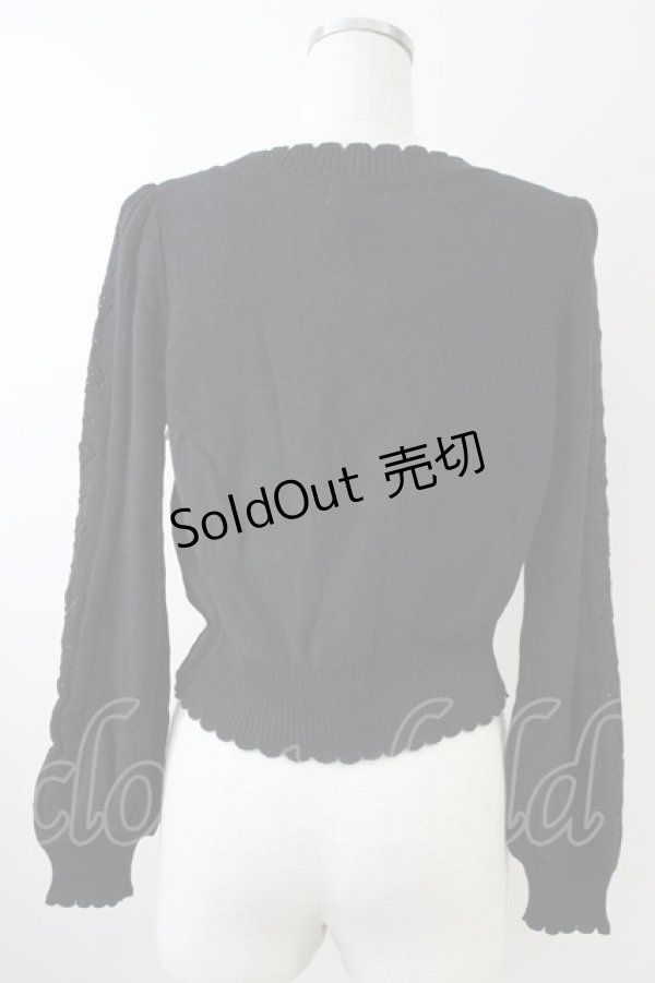 画像2: axes femme POETIQUE / プチリボンニットカーデ M 黒 T-25-09-14-011-AX-TO-SA-ZI (2)