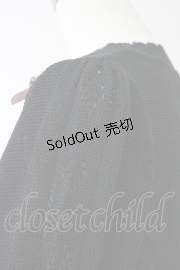 画像3: axes femme POETIQUE / プチリボンニットカーデ M 黒 T-25-09-14-011-AX-TO-SA-ZI (3)