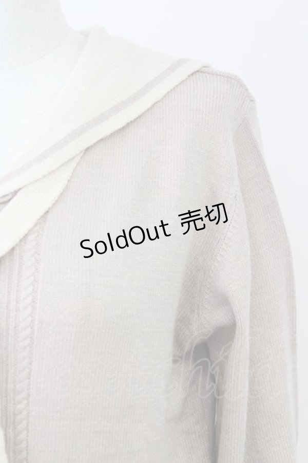 画像3: axes femme / セーラーカラーニット M ベージュ T-25-09-14-002-AX-TO-SA-ZI (3)