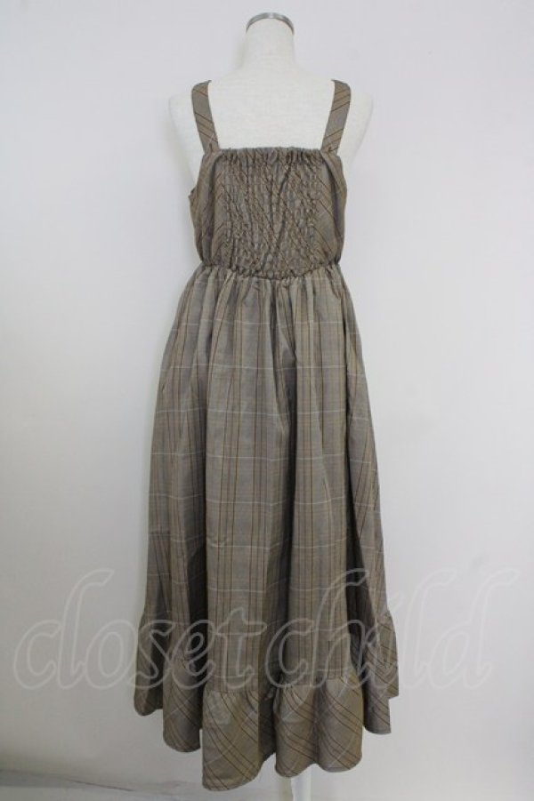 画像2: axes femme / Ｗ釦フィッシュテールジャンパースカート M カラシ T-25-09-14-017-AX-OP-SA-ZI (2)