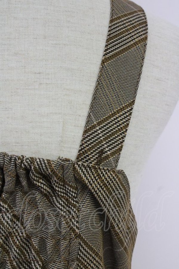 画像3: axes femme / Ｗ釦フィッシュテールジャンパースカート M カラシ T-25-09-14-017-AX-OP-SA-ZI (3)