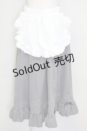 画像: Cherirulu Chocola / MYフリルスカート+エプロン L ブラック T-25-09-15-021-LO-SK-SA-ZI