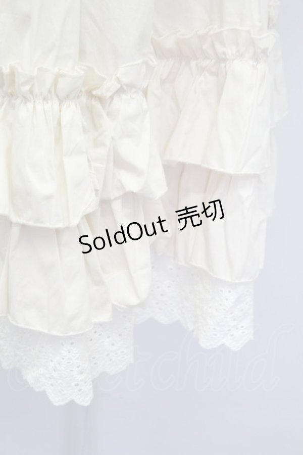 画像4: 王研与夏季 / 裾2段フリルスカート  アイボリー T-25-09-15-022-LO-SK-SA-ZI (4)