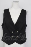 画像1: 森林衣樹 / ダブルボタンベスト XL 黒 T-25-09-15-005-LO-TO-SA-ZI (1)