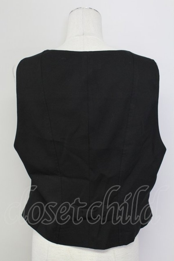 画像2: 森林衣樹 / ダブルボタンベスト XL 黒 T-25-09-15-005-LO-TO-SA-ZI (2)