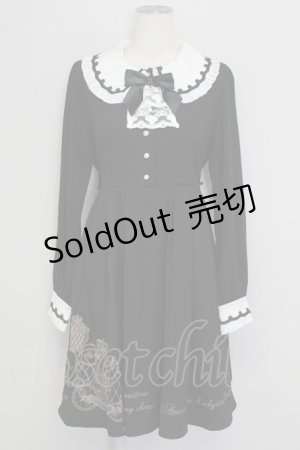 画像: Amavel / 不思議の迷宮バックティアードワンピース  黒Ｘ白 T-25-09-15-014-CA-OP-SA-ZI