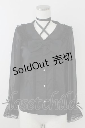 画像: axes femme kawaii / メアリーブラウス  黒 T-25-09-21-020-AX-BL-SA-ZI