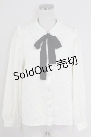 画像: axes femme POETIQUE / バラふくれジャガード長袖ブラウス M 生成り T-25-09-21-003-AX-BL-SA-ZI