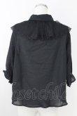 画像2: axes femme POETIQUE / ボウタイ付きチュール襟ブラウス M 黒 T-25-09-21-022-AX-BL-SA-ZI (2)