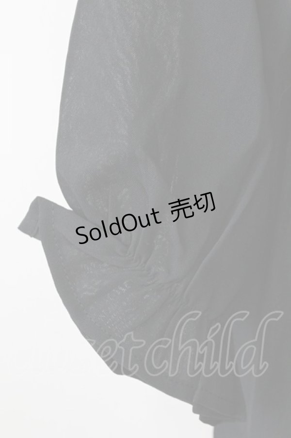 画像4: axes femme POETIQUE / ボウタイ付きチュール襟ブラウス M 黒 T-25-09-21-022-AX-BL-SA-ZI (4)