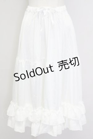 画像: axes femme kawaii / ミディフリルペチスカート M 白 T-25-09-21-025-AX-SK-SA-ZI