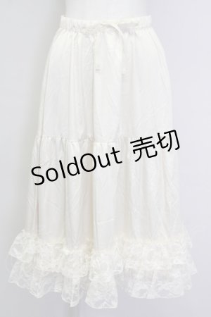 画像: axes femme kawaii / レースフリルペチスカート  生成り T-25-09-21-026-AX-SK-SA-ZI