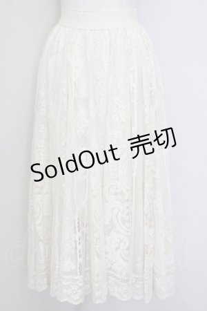 画像: axes femme / 総レーススカート  生成り T-25-09-21-027-AX-SK-SA-ZI