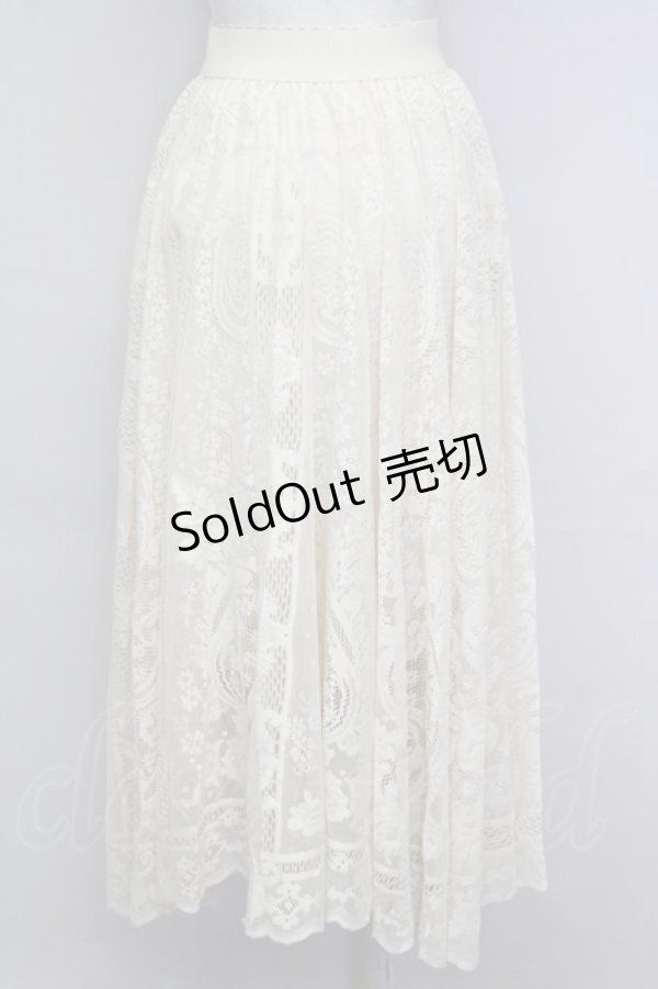 画像2: axes femme / 総レーススカート  生成り T-25-09-21-027-AX-SK-SA-ZI (2)