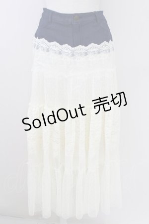 画像: axes femme / リメイク風ロングスカート M ウォッシュ T-25-09-21-030-AX-SK-SA-ZI