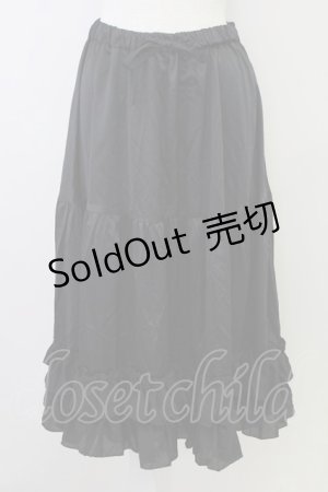 画像: axes femme kawaii / ミディフリルペチスカート  黒 T-25-09-21-038-AX-SK-SA-ZI