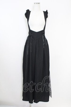 画像: axes femme POETIQUE / レースアップサス付きパンツ M 黒 T-25-09-21-041-AX-PA-SA-ZI