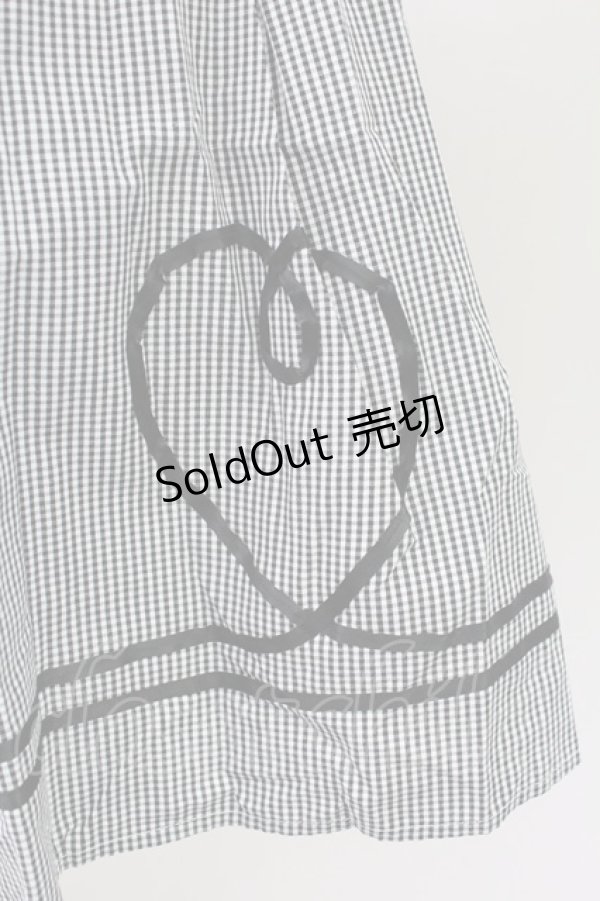 画像3: 【SALE】Ank Rouge / テープハートギンガムチェックスカート  黒Ｘ白チェック T-25-09-24-021-CA-SK-SA-ZT427 (3)