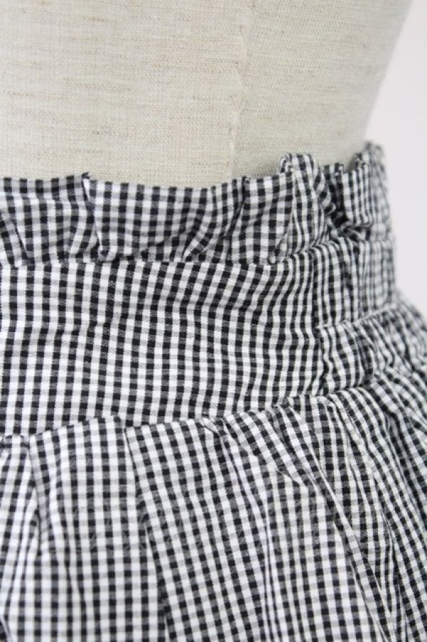 画像4: Ank Rouge / テープハートギンガムチェックスカート  黒Ｘ白チェック T-25-09-24-021-CA-SK-SA-ZT427 (4)