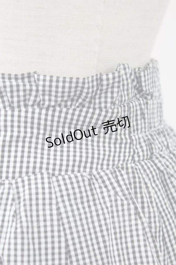 画像4: 【SALE】Ank Rouge / テープハートギンガムチェックスカート  黒Ｘ白チェック T-25-09-24-021-CA-SK-SA-ZT427 (4)