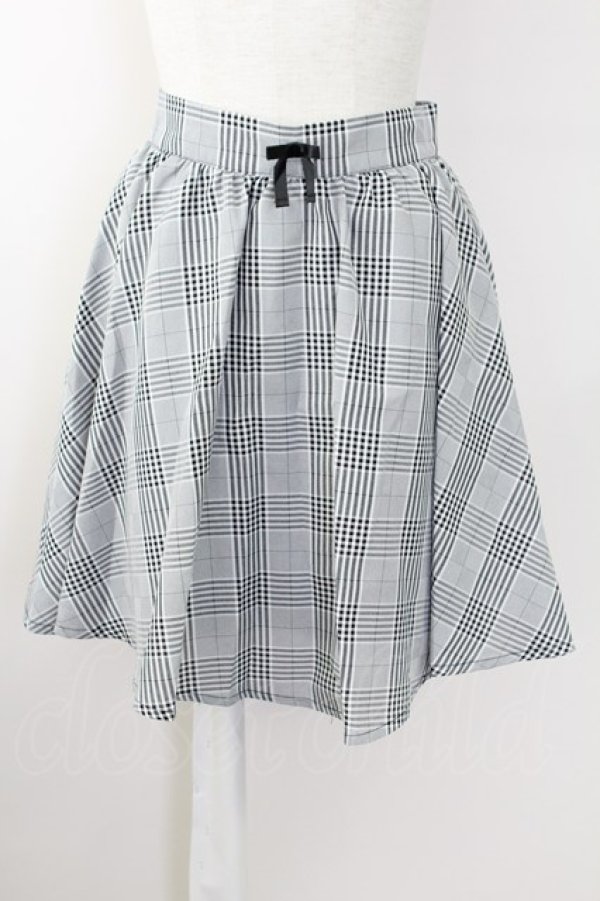 画像1: Ank Rouge / グレンチェックスカート  黒Ｘ白チェック T-25-09-24-022-CA-SK-SA-ZT427 (1)