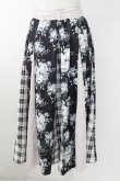 画像2: axes femme / 花柄×チェック柄切替スカート  黒Ｘピンク T-25-09-24-025-AX-SK-SA-ZT427 (2)