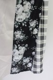 画像3: axes femme / 花柄×チェック柄切替スカート  黒Ｘピンク T-25-09-24-025-AX-SK-SA-ZT427 (3)
