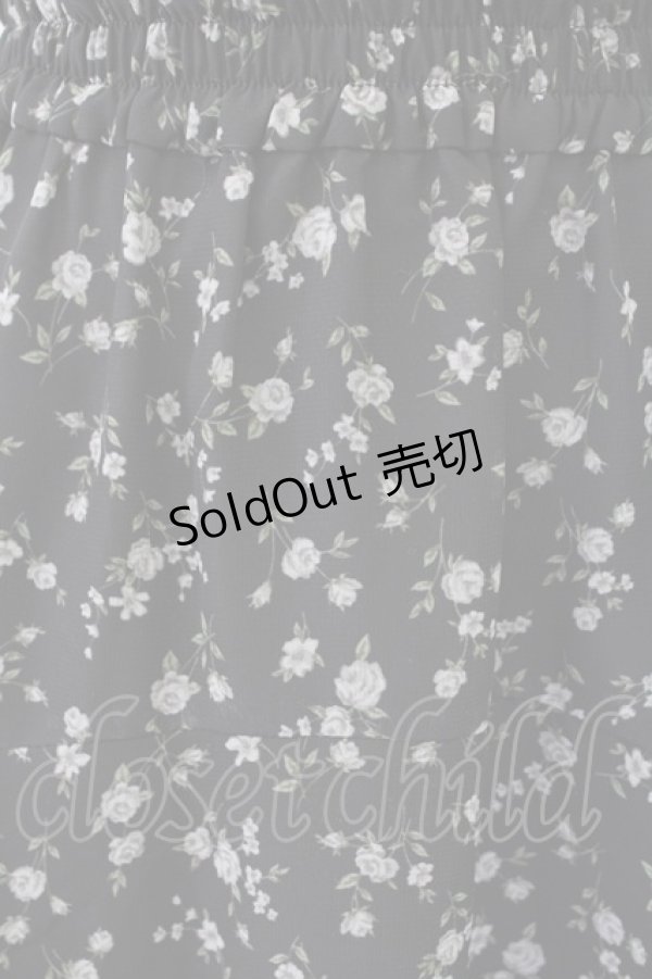 画像4: Ank Rouge / フラワー総柄シフォンロングスカート  黒Ｘグレー T-25-09-24-027-CA-SK-SA-ZT427 (4)