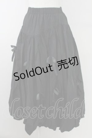画像: Candy Stripper / MY RIBBON BALLOON SKIRT  黒 T-25-09-24-029-PU-SK-SA-ZT