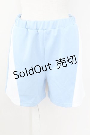 画像: FLC / ジャージショートパンツ M サックスＸ白 T-25-09-24-030-LO-PA-SA-ZT405