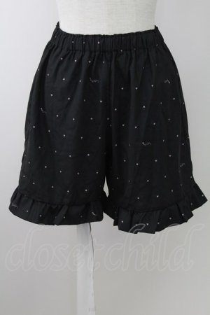 画像: Ank Rouge / ハートLIP総柄ショートパンツ  黒Ｘピンク T-25-09-24-031-CA-PA-SA-ZT405