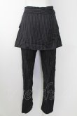 画像2: Candy Stripper / LACE UP LAYERED PANTS 2 黒Ｘ白 T-25-09-24-033-PU-PA-SA-ZT405 (2)
