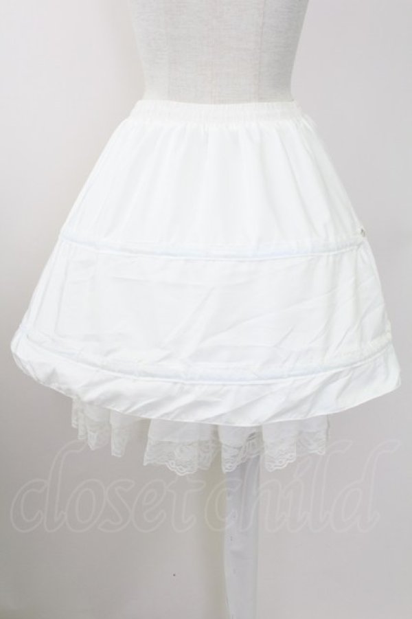 画像2: 星箱works / 47cmショートワイヤーパニエスカート  ホワイト T-25-09-24-035-PU-SK-SA-ZT385 (2)