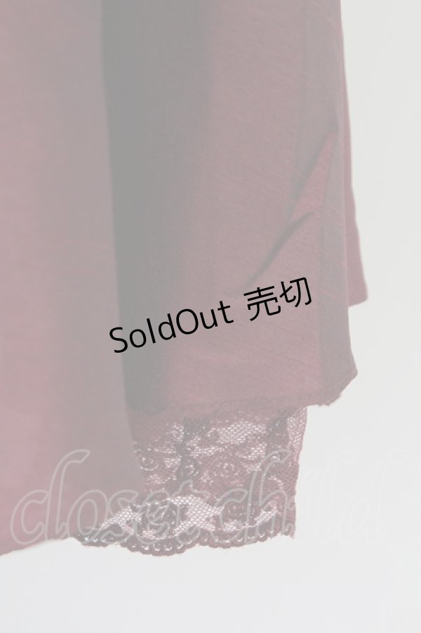 画像5: axes femme / レース切り替えドレス  ボルドー T-25-09-24-004-AX-OP-SA-ZT423 (5)