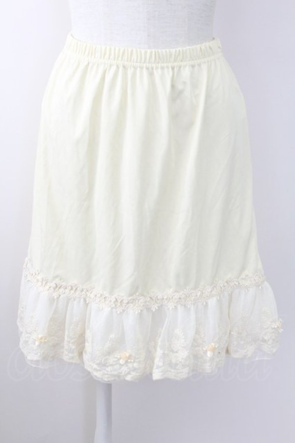 画像1: axes femme / オーガンジープチローズペチコート  アイボリー T-25-09-24-007-AX-SK-SA-ZT423 (1)