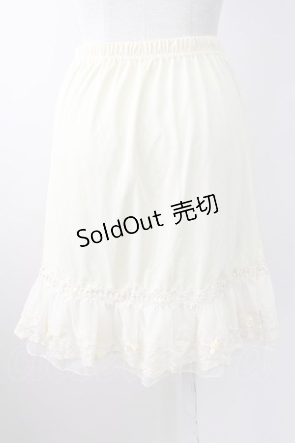 画像2: 【SALE】axes femme / オーガンジープチローズペチコート  アイボリー T-25-09-24-007-AX-SK-SA-ZT423 (2)
