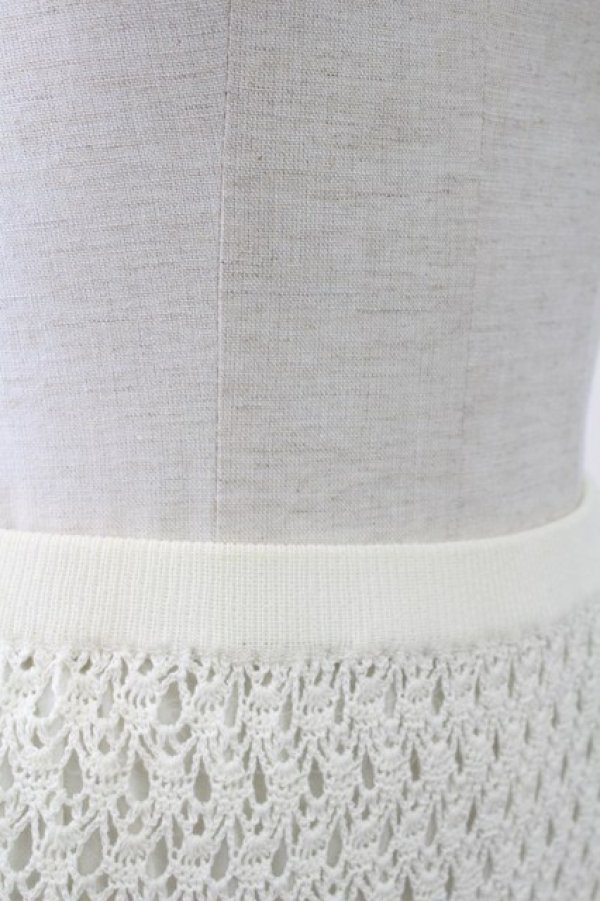 画像6: INGEBORG / レースニットスカート  アイボリー T-25-09-24-014-LO-SK-SA-ZT423 (6)