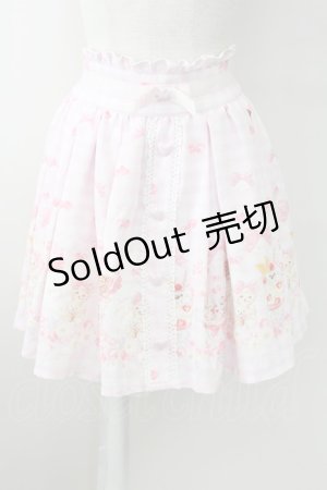 画像: LIZ LISA / SweetBearGelato柄スカート  ピンク T-25-09-24-016-LO-SK-SA-ZT423