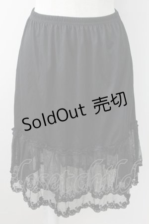 画像: axes femme / チュール切り替えアンダースカート  黒 T-25-09-24-020-AX-SK-SA-ZT