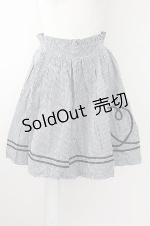画像: 【SALE】Ank Rouge / テープハートギンガムチェックスカート  黒Ｘ白チェック T-25-09-24-021-CA-SK-SA-ZT427